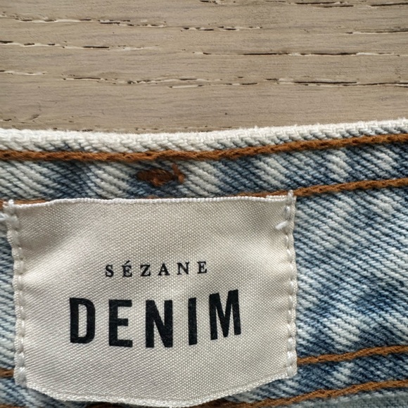 Sezane Wide Leg Jeans light acid wash Le Crop size 2 (34) - Picture 7 of 10